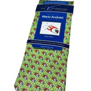 NWT The V Foundation for Cancer Research -Mario Andretti Race Car Men's Silk Tie